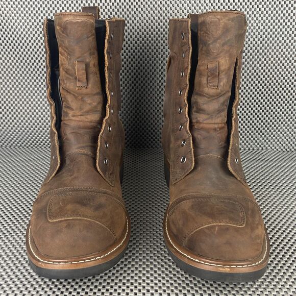 XPD X-Nashville H2Out Motorcycle Boots Mens 9.5 Brown Leather Zipper Casual main image 4